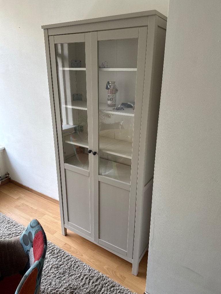 Vitrinekast, Huis en Inrichting, Kasten | Vitrinekasten, Ophalen, Met deur(en), 50 tot 100 cm, Zo goed als nieuw