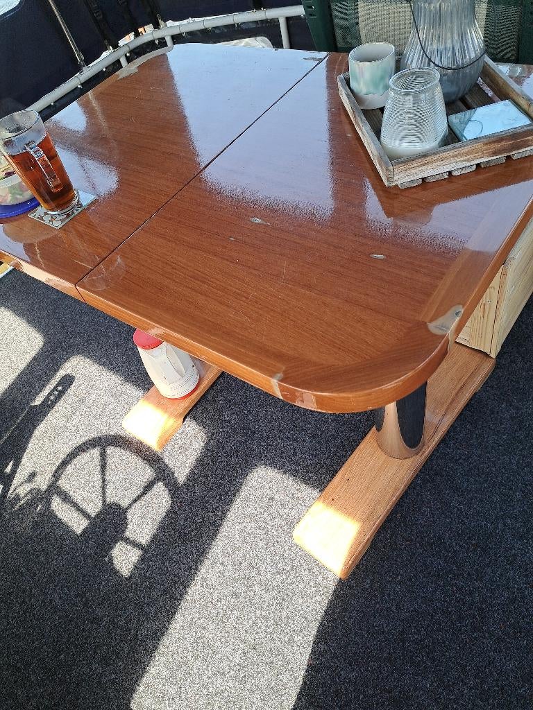Boottafel voor op achterdek, Watersport en Boten, Ophalen, Gebruikt, Interieur en Kussens