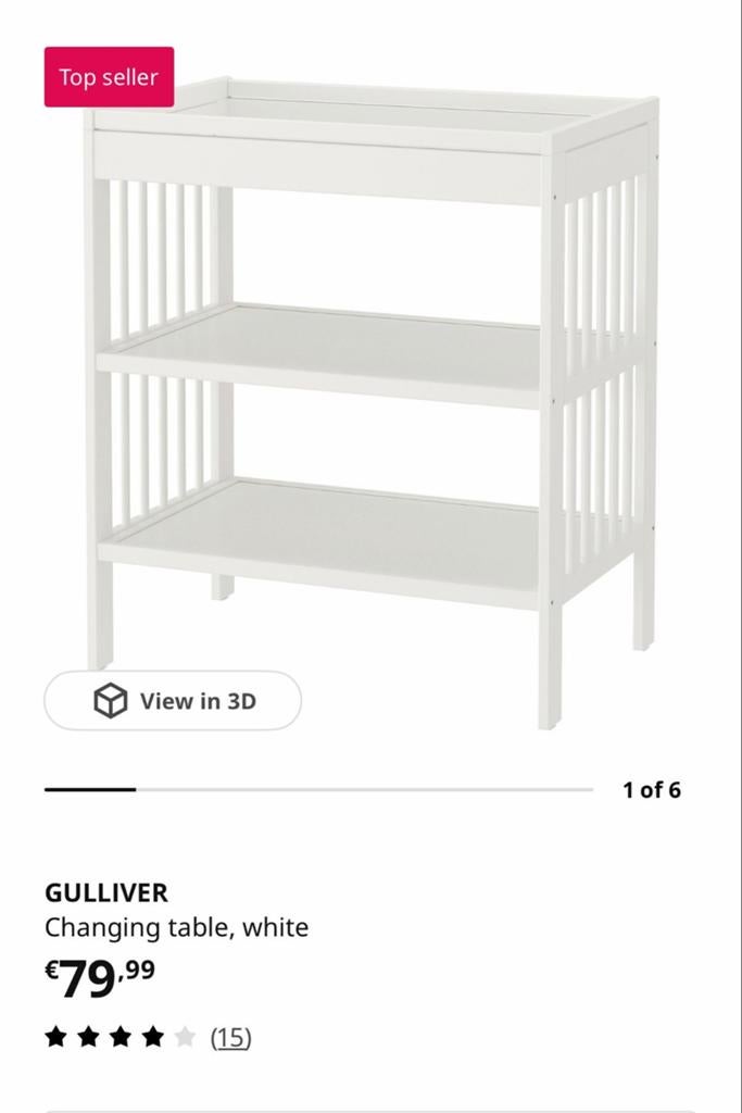 Gulliver Commode/Verschoontafel Wit - Zo goed als nieuw, Ophalen, 50 tot 70 cm, Zo goed als nieuw, 75 tot 100 cm