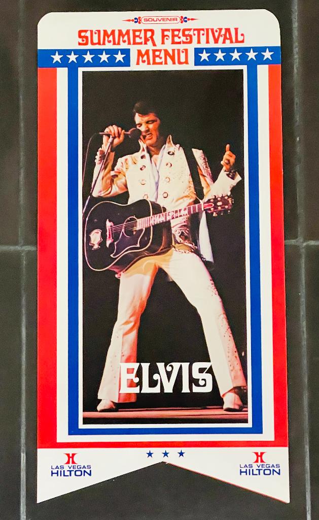 Elvis Presley - Origineel 1972 Summer Festival Menu - USA, Verzenden, Nieuw, Foto of Kaart