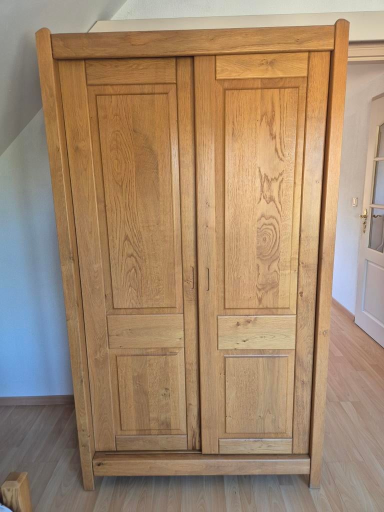 Eiken houten kledingkast schuifdeuren, Ophalen, Gebruikt, 50 tot 100 cm, 150 tot 200 cm