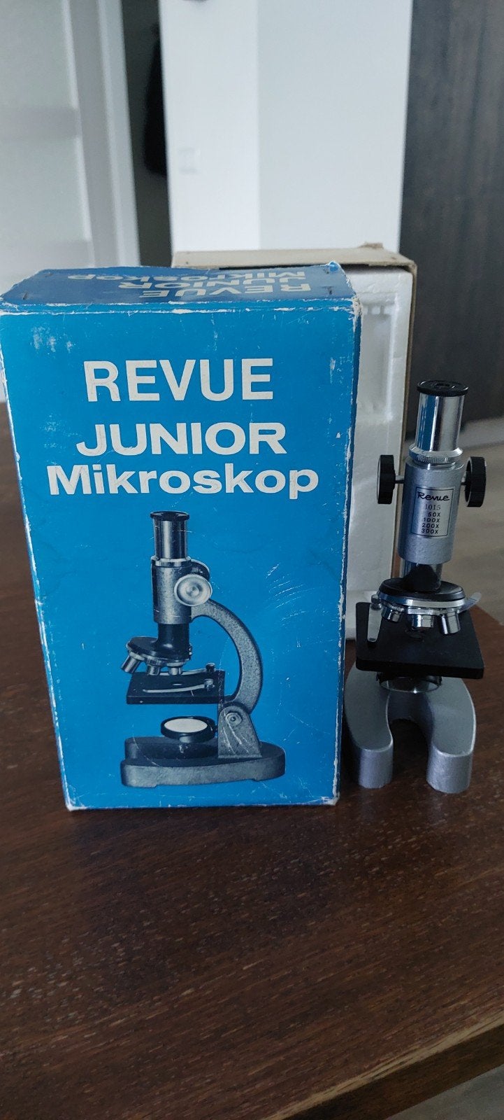 Revue Junior Mikroskop - Vintage Microscoop 300x, Ophalen of Verzenden, Gebruikt, Minder dan 400x, Biologische microscoop