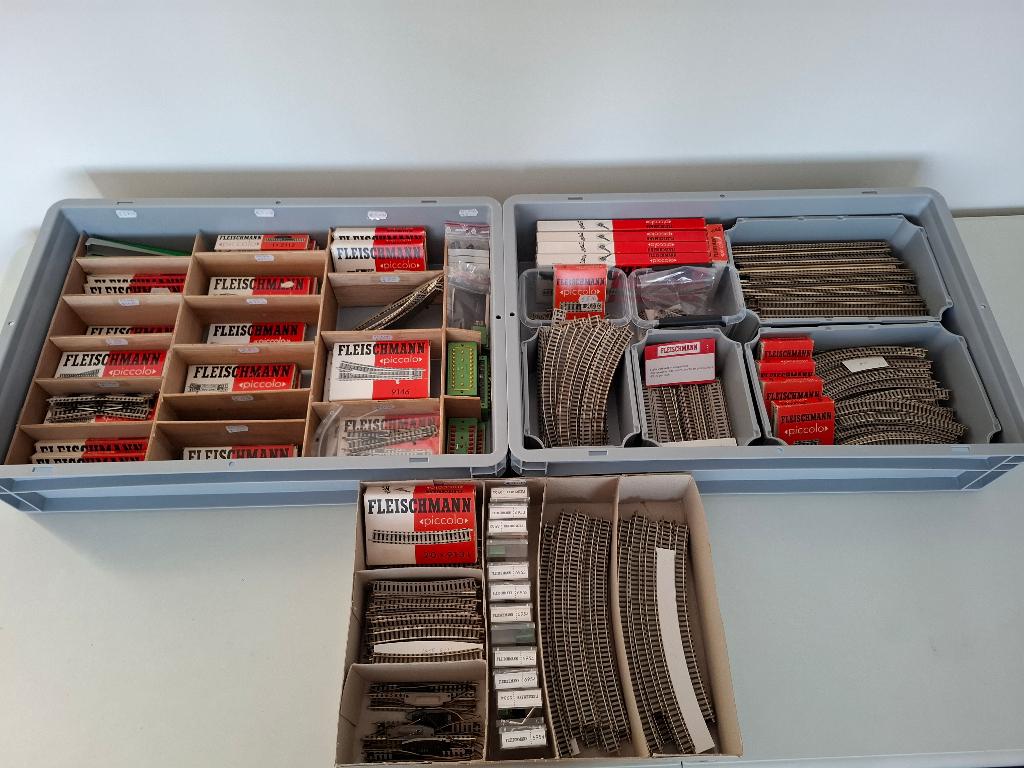 Fleischmann N Piccolo rails, wissels en kruisingen + meer, Hobby en Vrije tijd, Gelijkstroom, Fleischmann, Nieuw, Rails