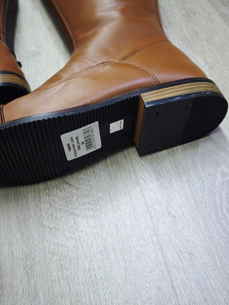 Lichtbruin leren paardrijlaarzen HKM Liano maat 44 kuit 46, Dieren en Toebehoren, Paardrijkleding, De, Dressuur, De, Nieuw