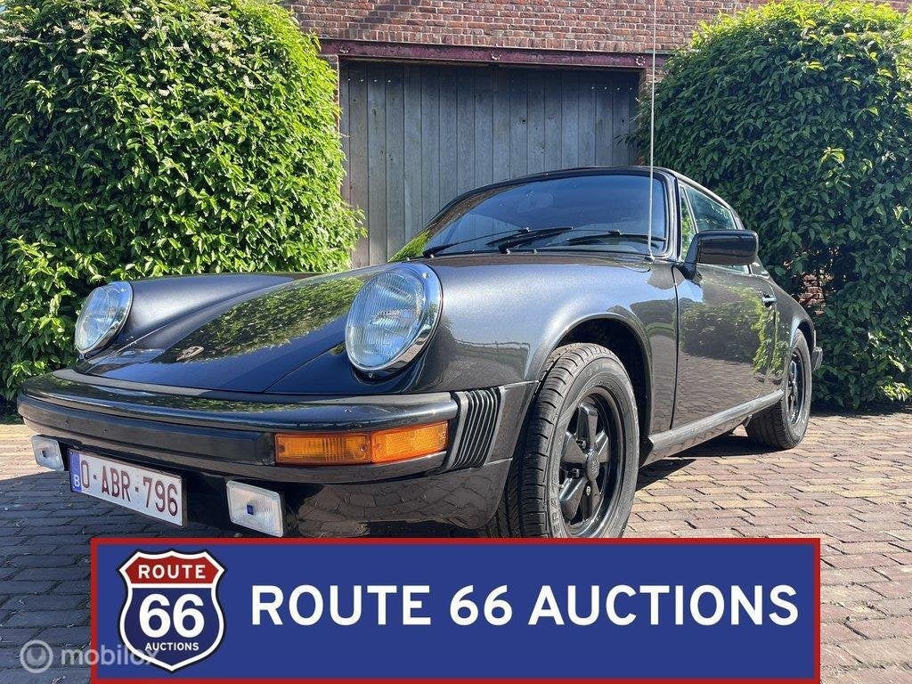 Porsche 911 Targa | 1977 | Route 66 Auctions, Auto's, Oldtimers, Overige carrosserieën, Zwart, Bedrijf, Porsche