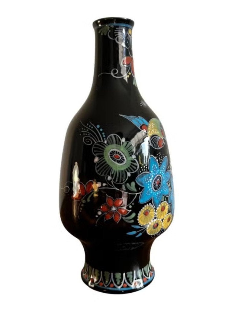 Zwarte Delfts decoratieve vaas – De Porceleyne Fles (1979), Ophalen of Verzenden