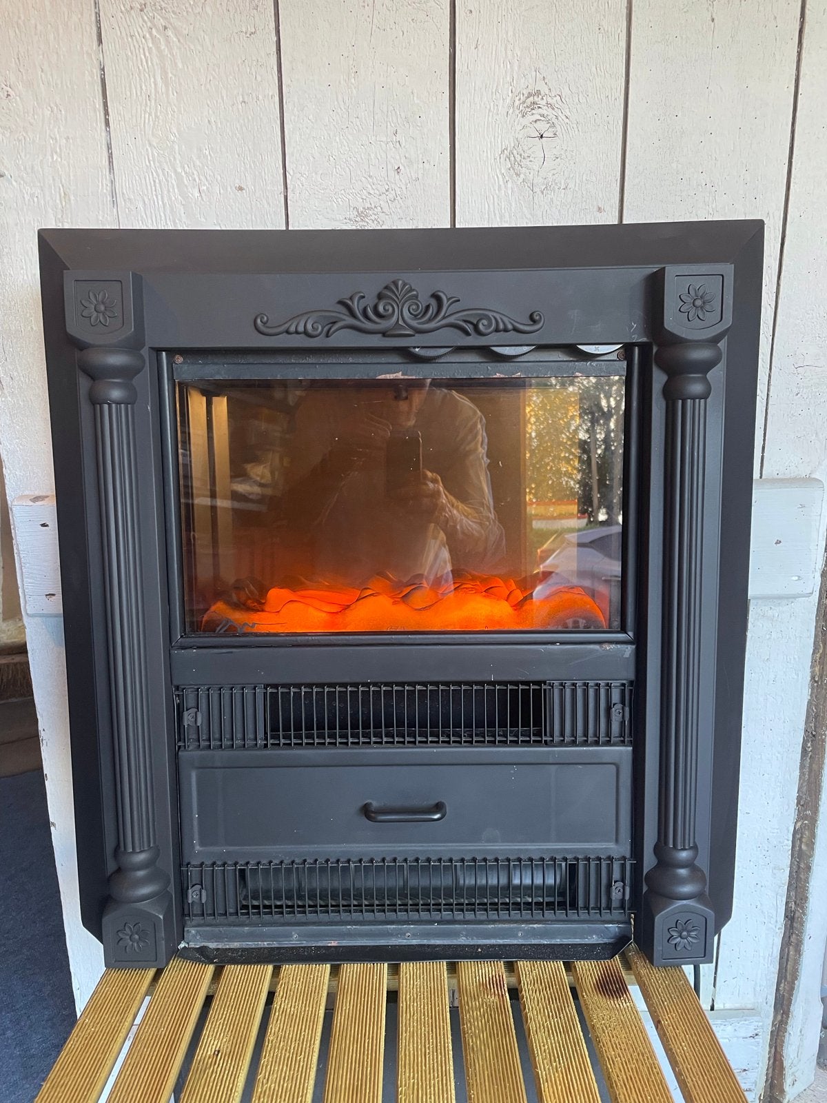 Elektrische haard met klassieke uitstraling, Huis en Inrichting, Ophalen, Gebruikt, Inbouwhaard, Elektrische haard