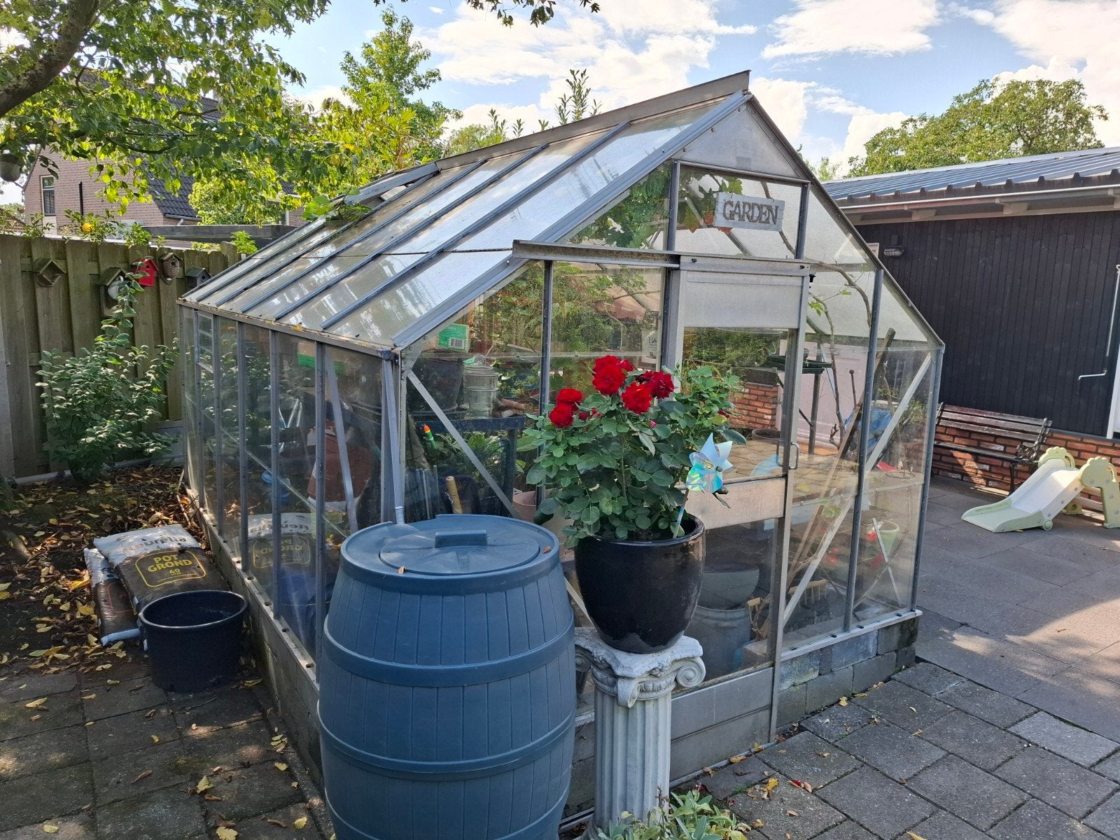 Tuinkas 3,75 mtr lang, Ophalen, Gebruikt, Kweekkas, Glas