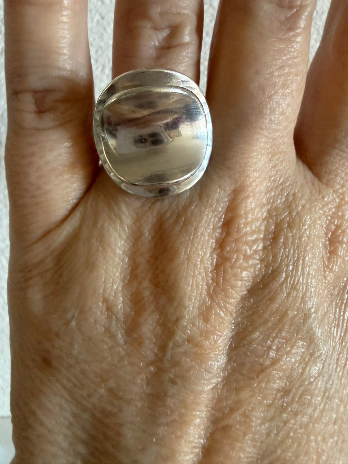 H141/Massief Zilveren ALTON Modernist ring ZWEDEN verstelb, Sieraden, Tassen en Uiterlijk, Ringen, 18 tot 19, Gebruikt, Verzenden