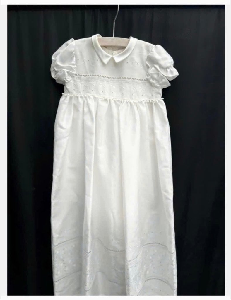 Antiek grand doopjurkje met onderrok, stukje broderie, Ophalen of Verzenden, Kinderen