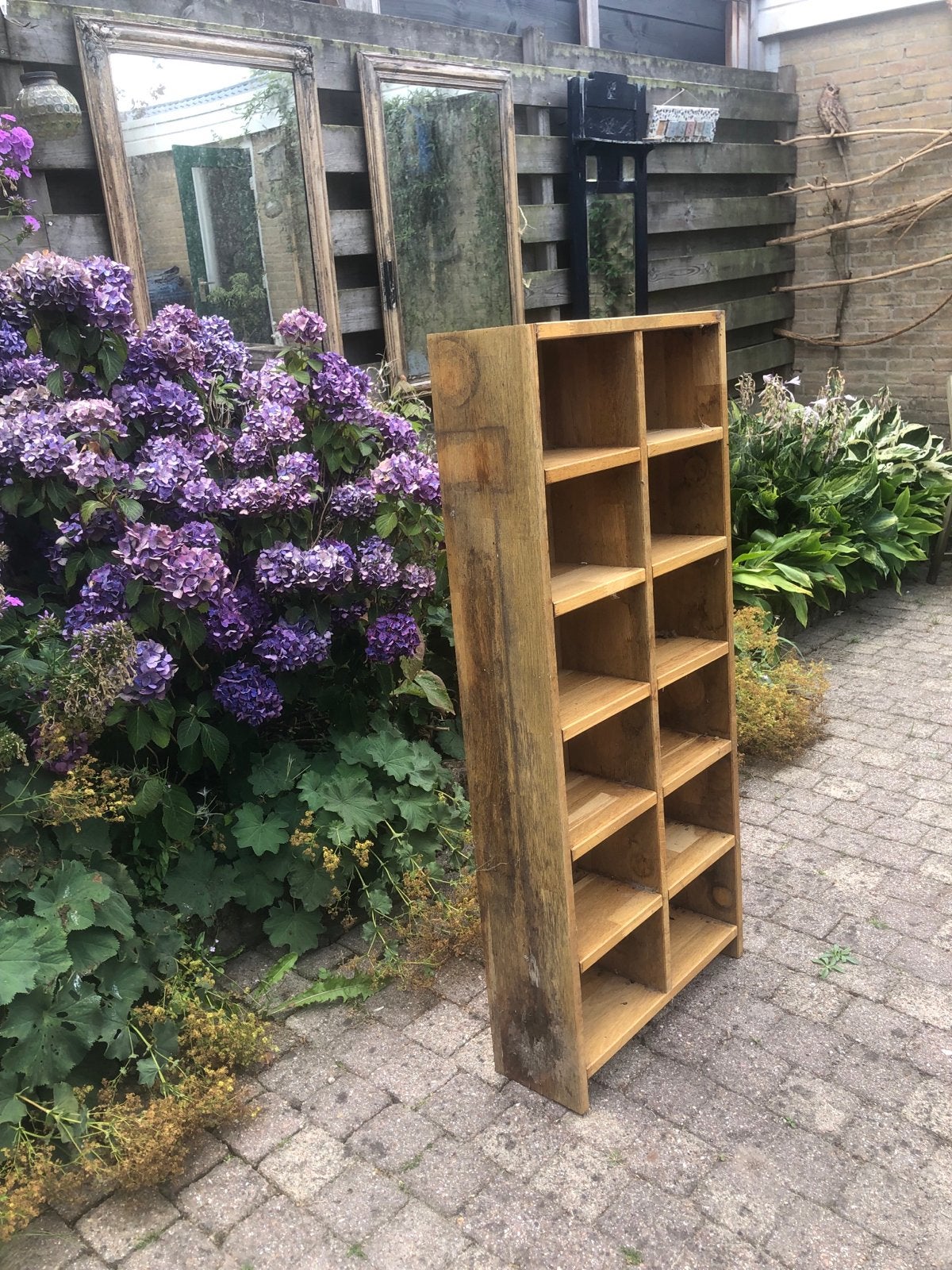 Houten vakkenkast (B46xD15xH102) - Ideaal voor plantjes, Ophalen, Minder dan 50 cm, Gebruikt, 100 tot 150 cm