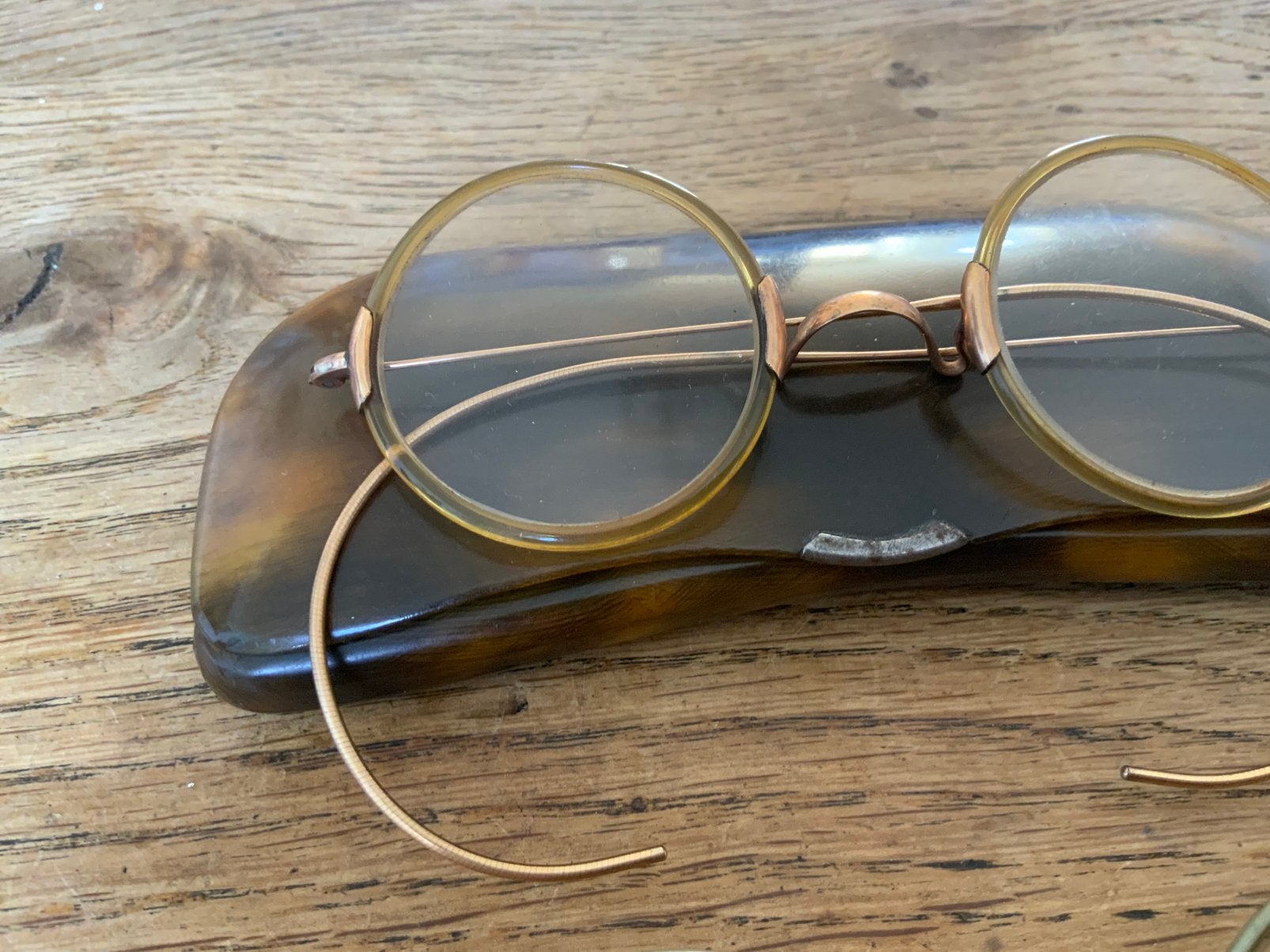 Antieke Windsor Bril American Optical ca. 1920 incl.  Koker, Antiek en Kunst, Ophalen of Verzenden
