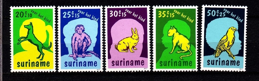 TSS Kavel 260003 Suriname fauna PF  minr 794-798 fauna, Ophalen, Postfris