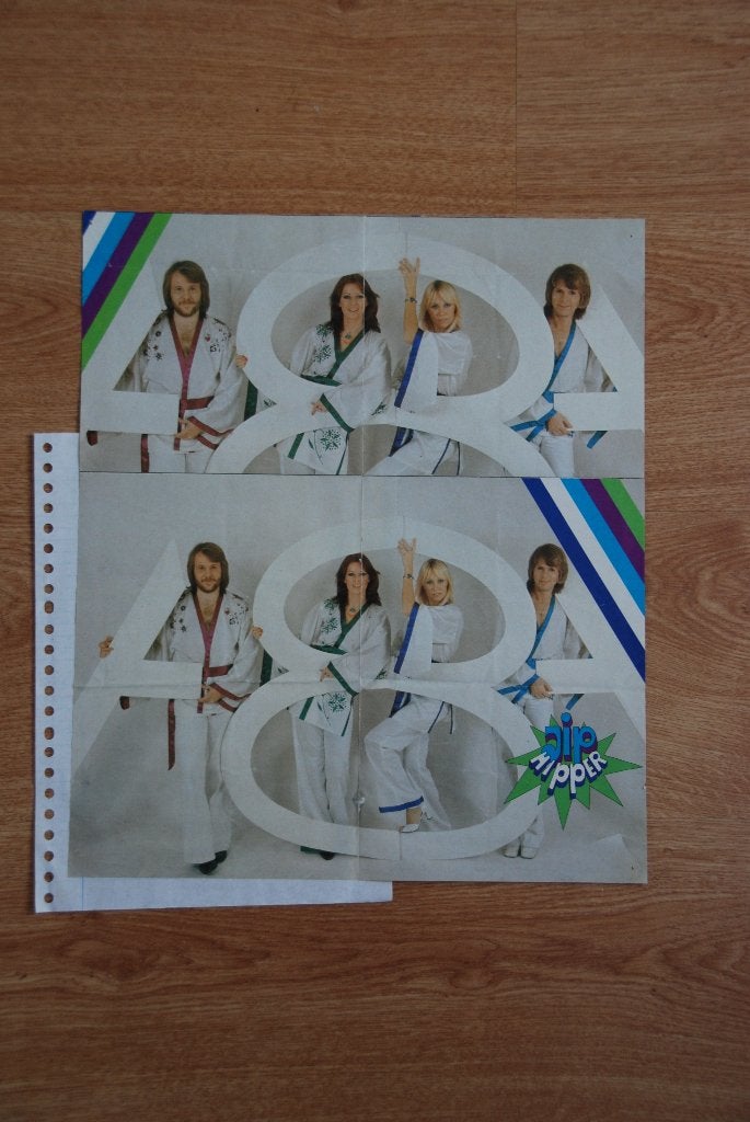 ABBA poster Jip Hipper 1976 artiest, Verzamelen, Verzenden, Poster, Artwork of Schilderij