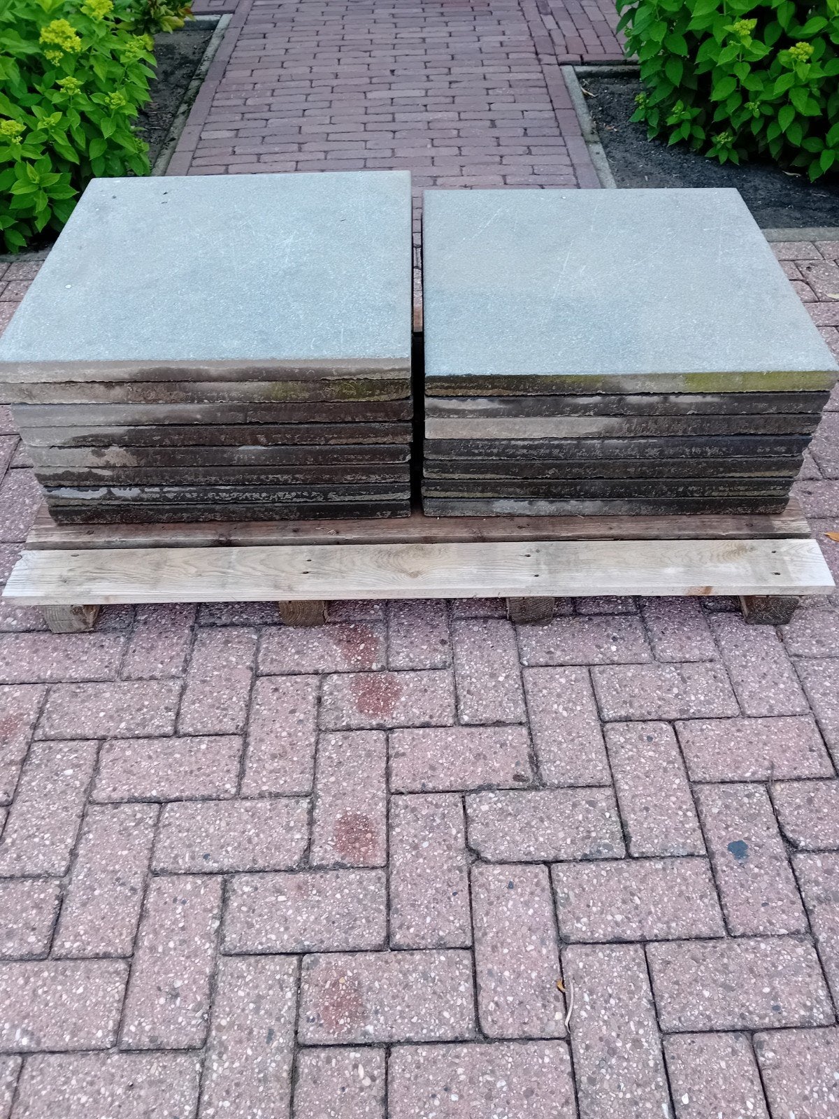 15 Antraciet tegels 60x60x4 cm, Tuin en Terras, Ophalen, Gebruikt, Overige materialen, 5 tot 10 m²
