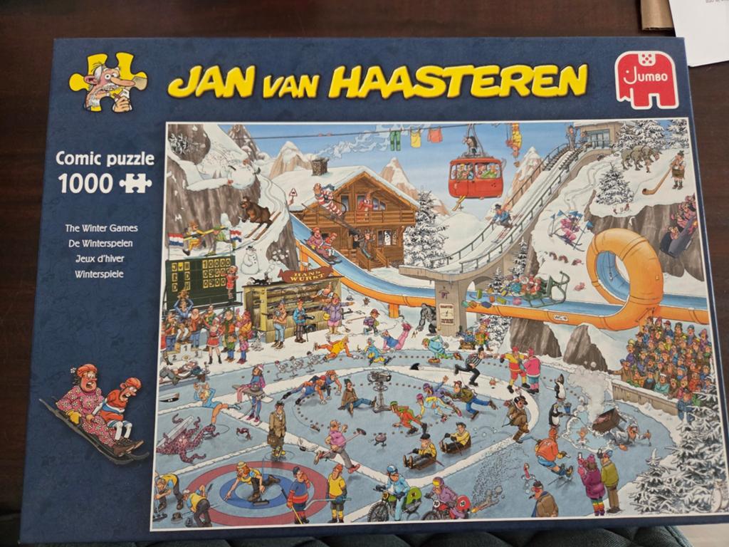Jan van Haasteren - Winterspelen 1000 stukjes, Ophalen, 500 t/m 1500 stukjes, Zo goed als nieuw