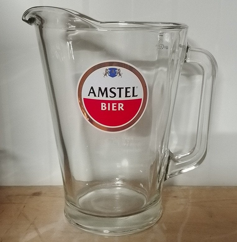 Amstel pitcher 1,5L glas (per stuk), Ophalen of Verzenden, Nieuw, Overige typen