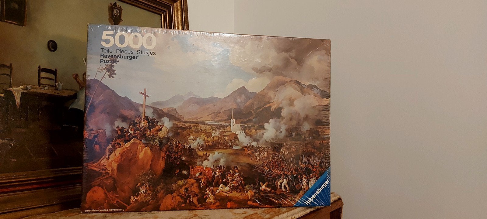 Zeldzaam Puzzel 5000 st 1978 De slag om Tirol tegen Napoleon, Antiek en Kunst, Antiek | Speelgoed, Ophalen of Verzenden