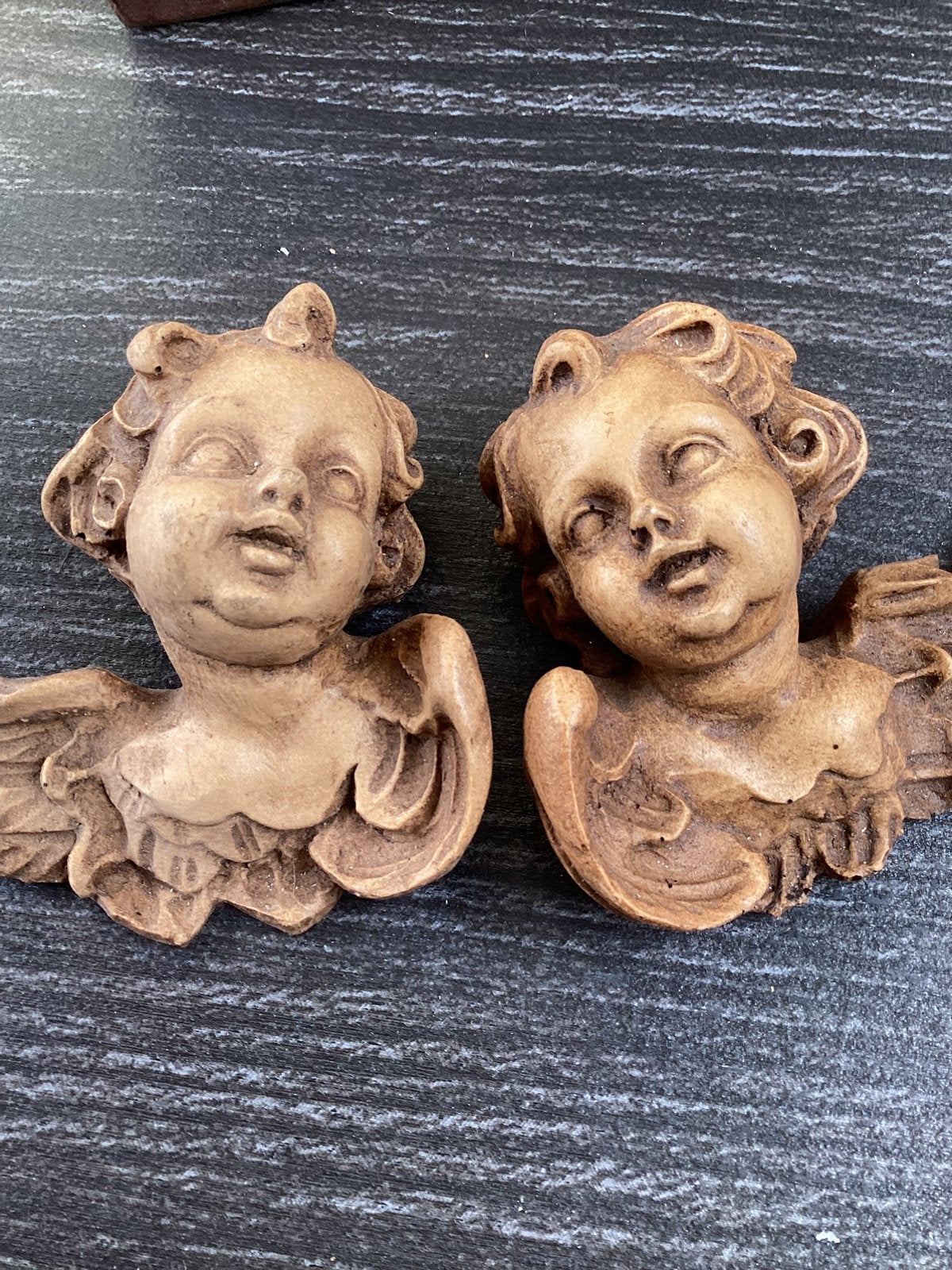 Twee engelen hoofdjes, Antiek en Kunst, Ophalen of Verzenden
