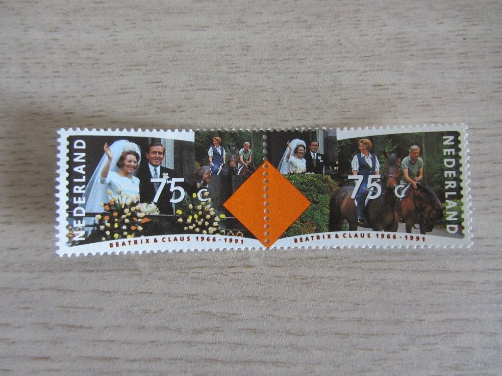 Nederland 1991 25 Jarig Huwelijksfeest Postzegel, Ophalen of Verzenden, Na 1940, Postfris