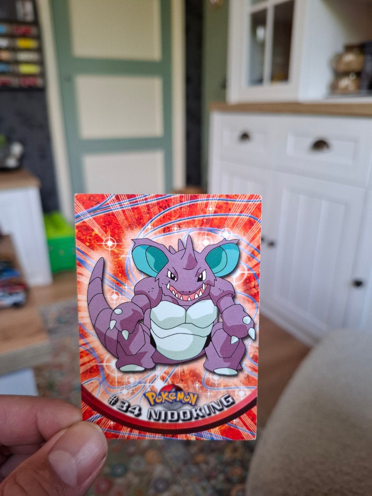 Pokémon NidoKing #34 Topps TV Animation Edition, Hobby en Vrije tijd, Verzamelkaartspellen | Pokémon, Ophalen of Verzenden