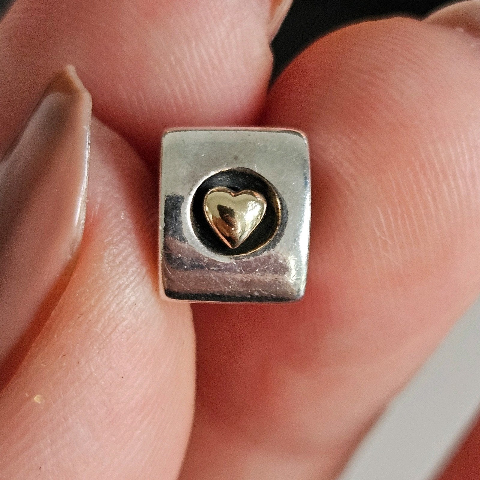 Pandora bedel met 14kt gouden hartjes, Ophalen of Verzenden, Zo goed als nieuw, Hart, Goud