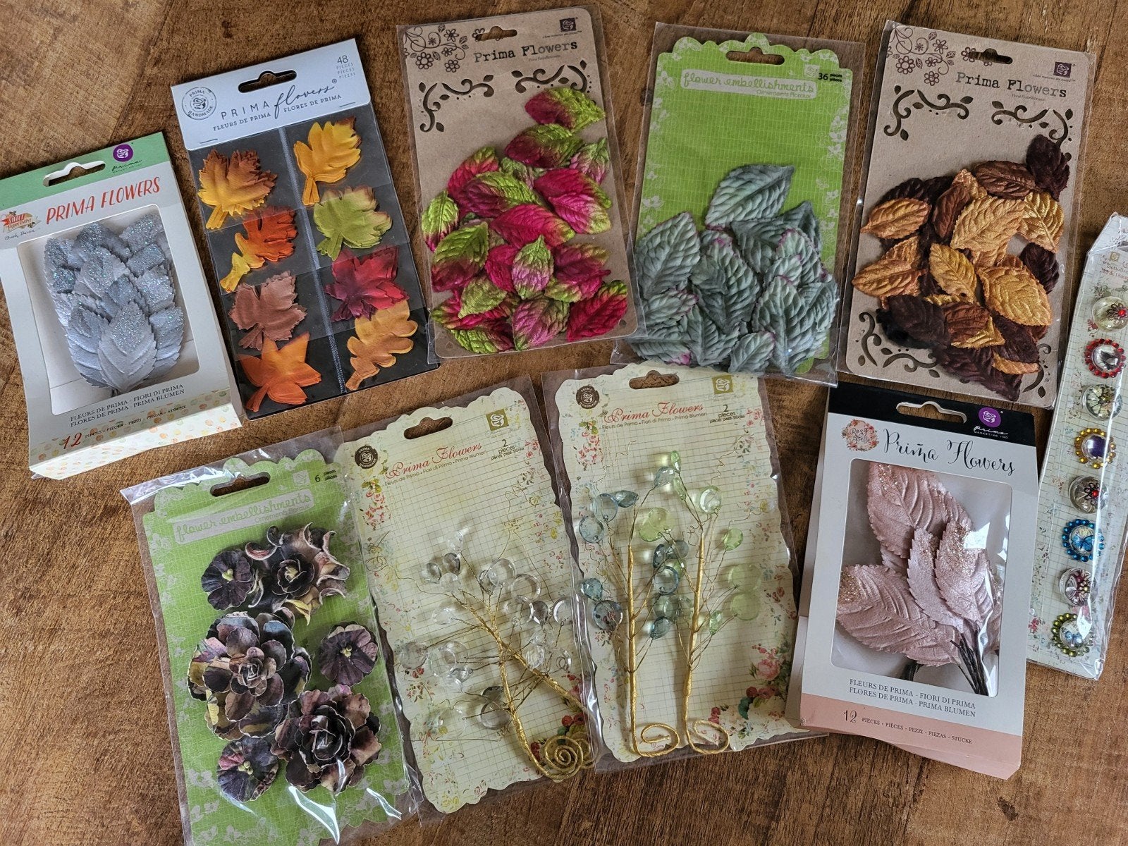 Prima Marketing, bloemen, blaadjes, embellishments, Hobby en Vrije tijd, Ophalen of Verzenden, Nieuw, Versiering of Embellishment