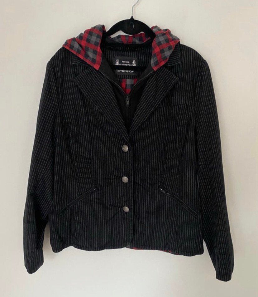 Dames blazer met capuchon , zwart. Maat m, Maat 38/40 (M), Verzenden, Zwart, Zo goed als nieuw