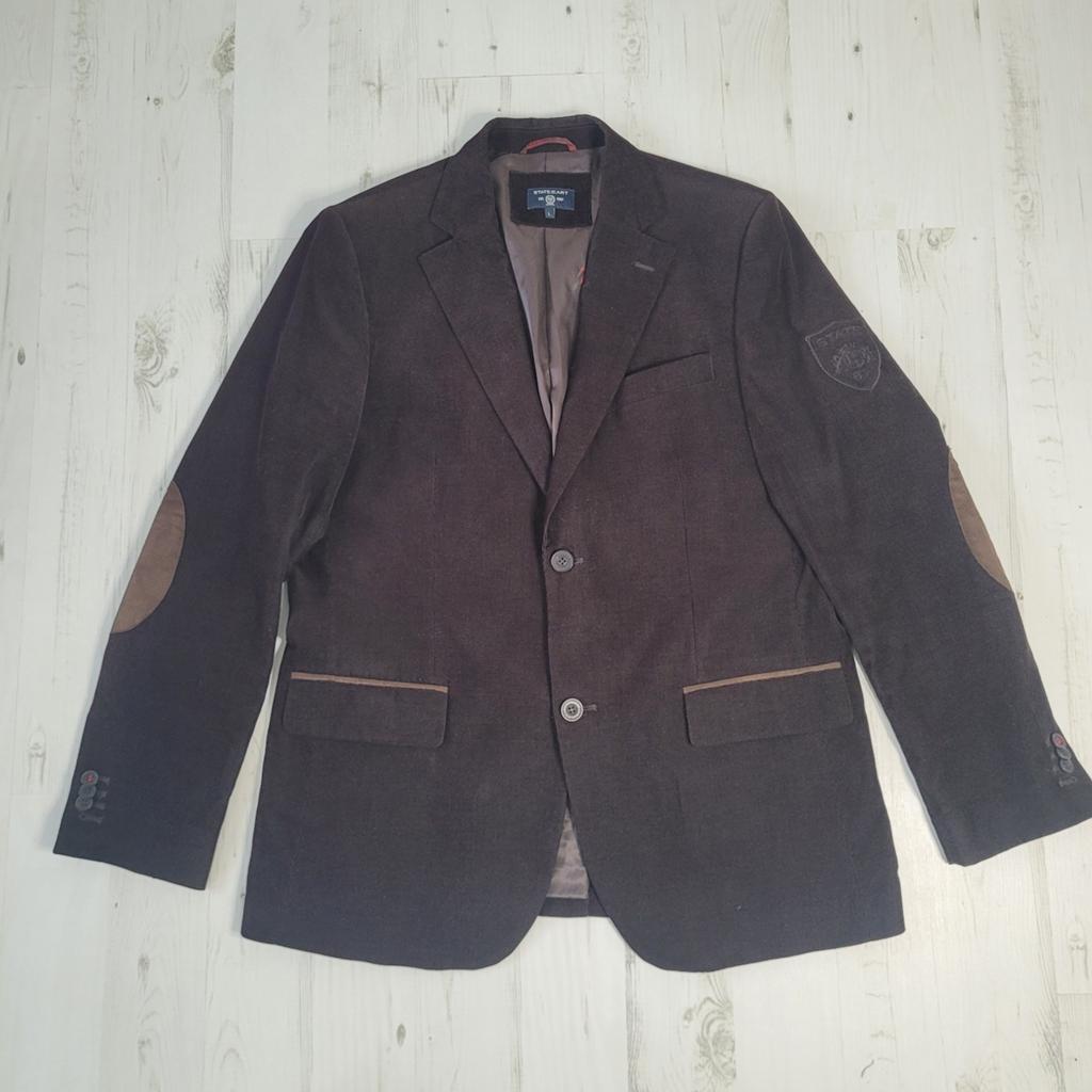 State of Art corduroy colbert L met elleboogstukken bruin, State of Art, Maat 52/54 (L), Bruin, Ophalen of Verzenden