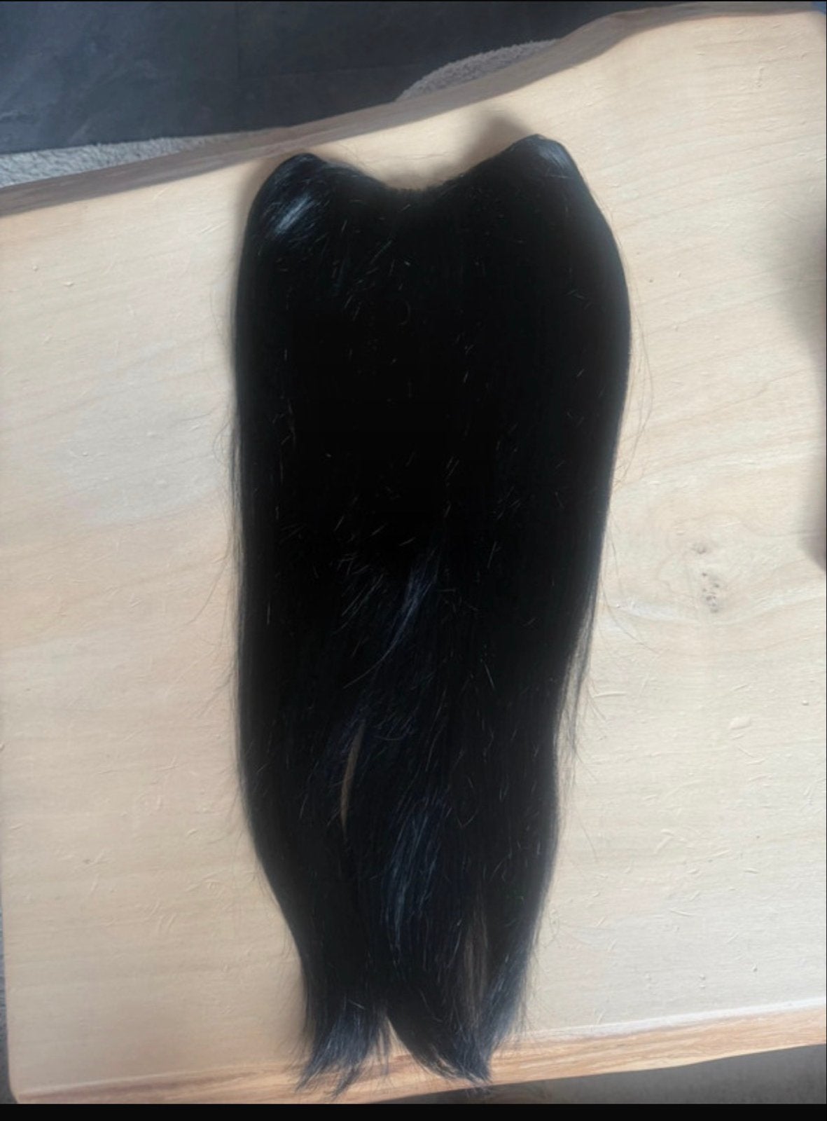 Sascha Hair V-Part Haarverlenging 60cm Jet Black, Ophalen, Nieuw, Pruik of Haarverlenging
