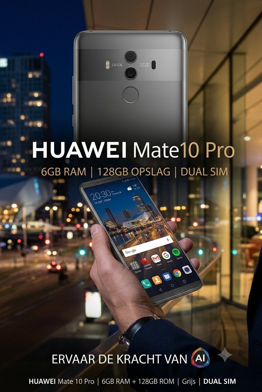 Huawei Mate 10 Pro Dual Sim (6GB Ram) 128GB Grijs, Telecommunicatie, Mobiele telefoons | Huawei, Ophalen of Verzenden, Zo goed als nieuw