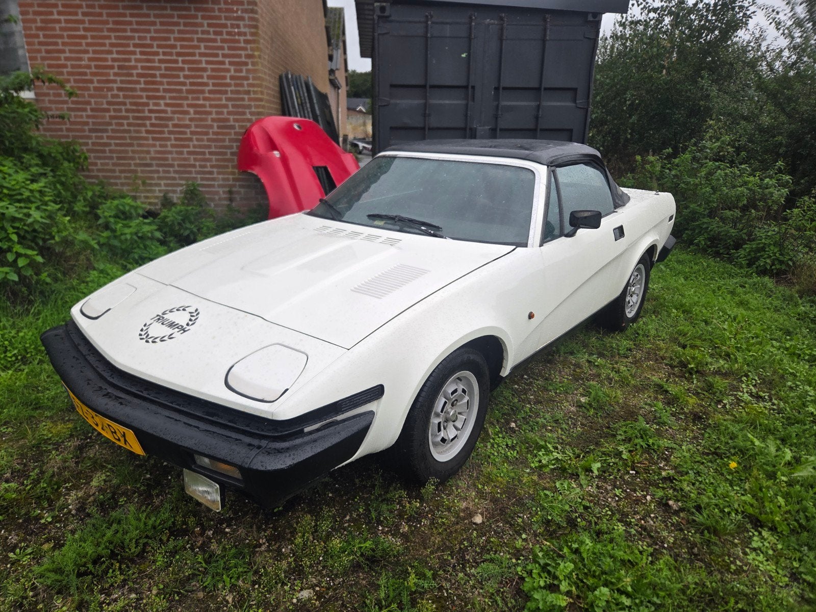 Triumph Tr-7 2.0 Convertible 1980 Wit werkende koplampen., Auto's, 1998 cc, Overige modellen, 4 cilinders, Cabriolet