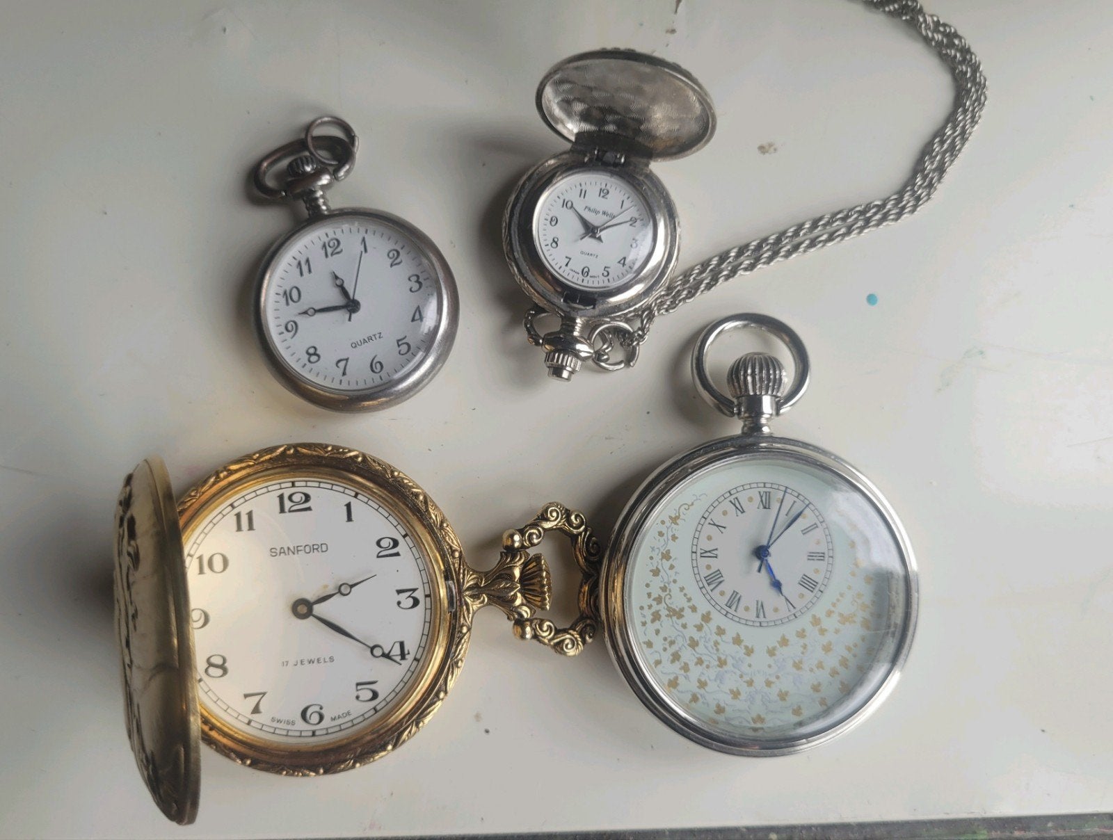 4x zakhorloge, Ophalen of Verzenden, Staal, Zakhorloge, Overige merken