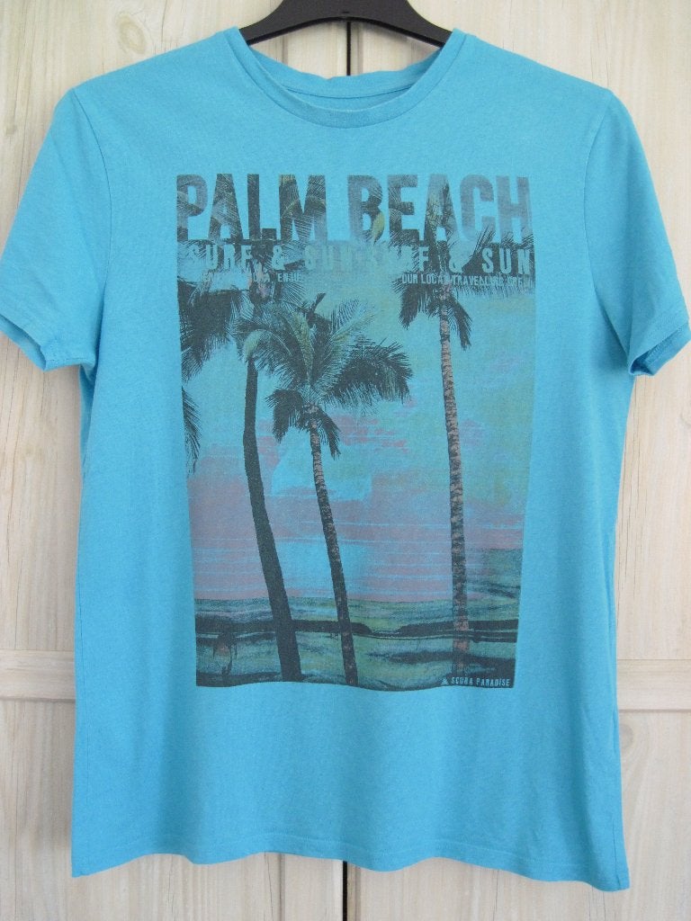 T-shirt Mt M, Ophalen of Verzenden, Gedragen, Maat 48/50 (M), Blauw