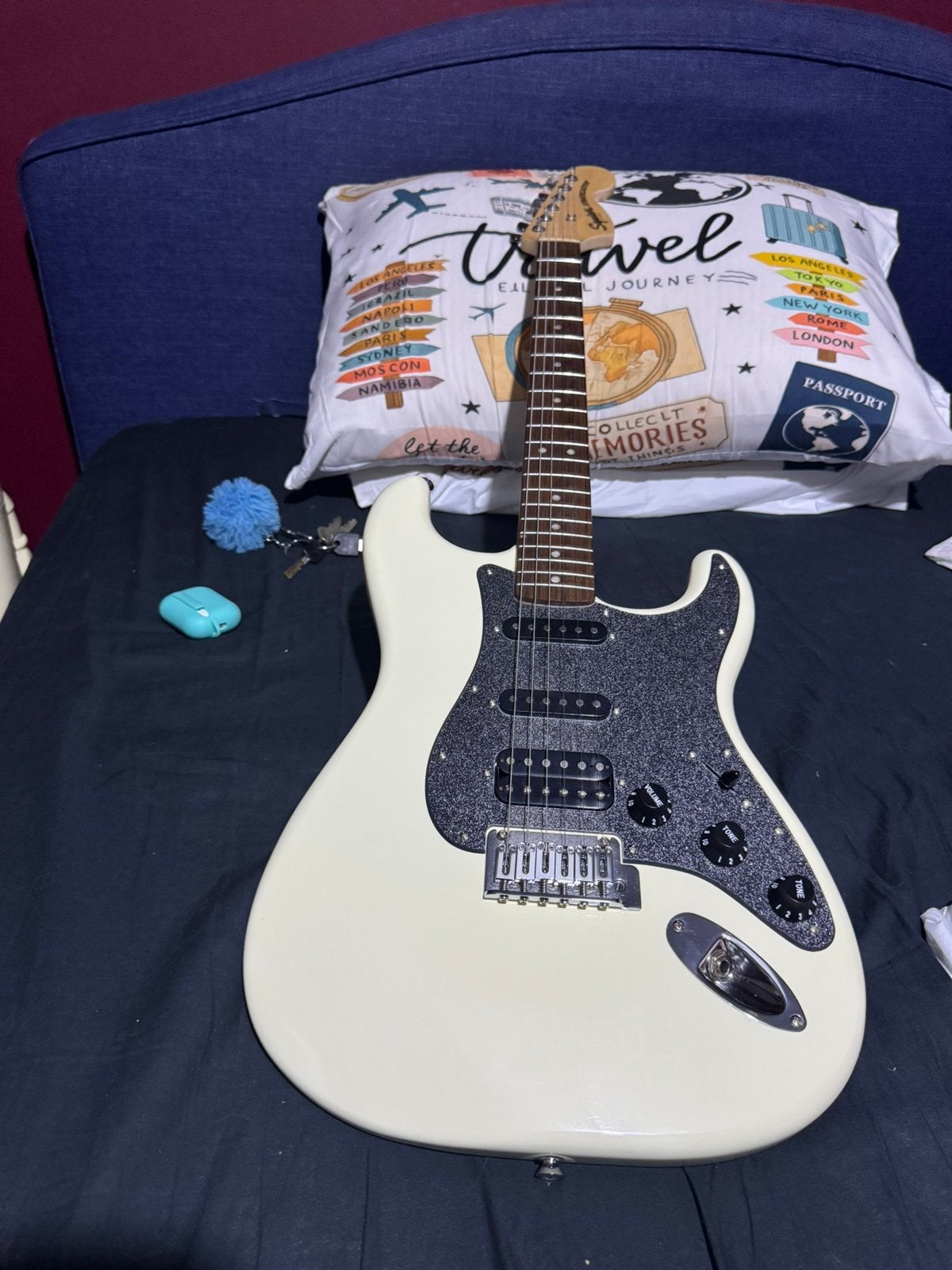 Like-new Squier affinity strat, Ophalen, Zo goed als nieuw, Elektrische gitaar