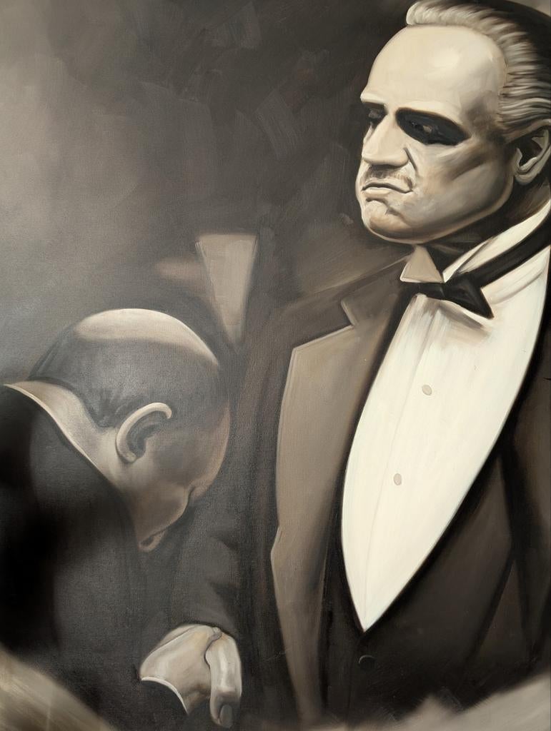 Uniek handgeschilderd The Godfather schilderij, Ophalen of Verzenden