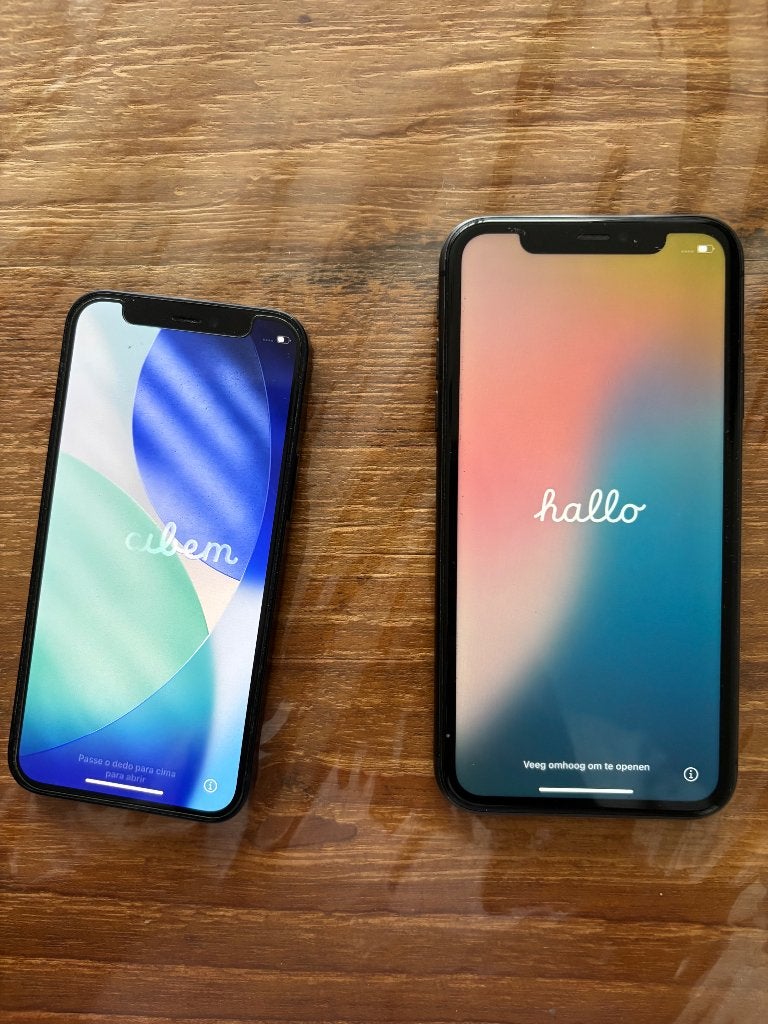 iPhone 11 en iPhone 12 mini – 64 GB – zwart, Telecommunicatie, 80 %, Gebruikt, IPhone 12 Mini, Zwart