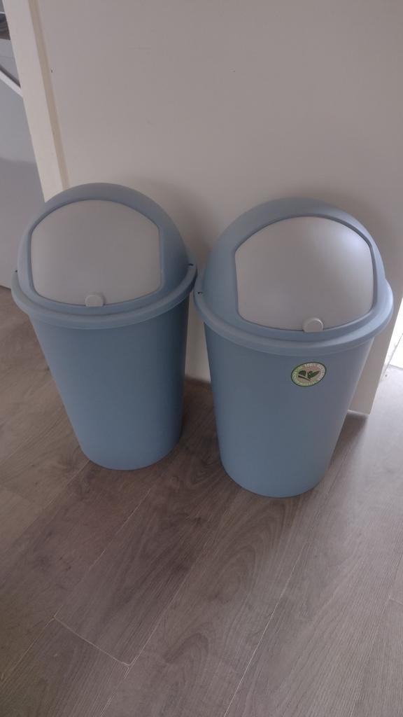 2 afvalbakken afvalemmers vuilnisbakken 50 liter, Ophalen of Verzenden, Kunststof