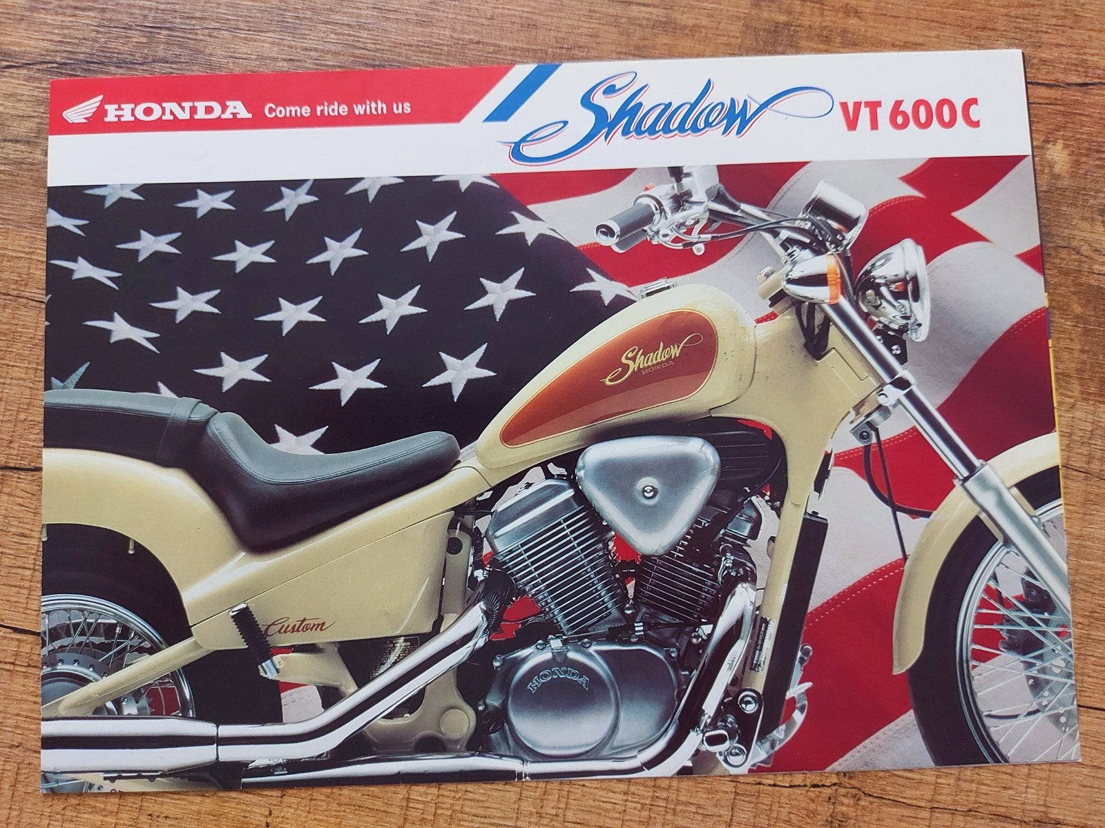 UK Honda VT 600 C Shadow motorfiets folder, Motoren, Ophalen of Verzenden, Honda