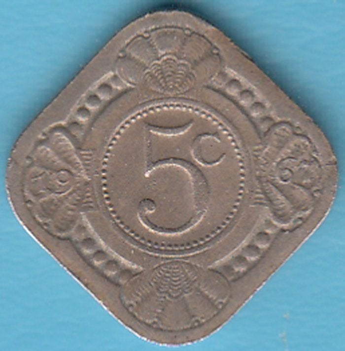 Nederlandse Antillen 5 cent 1967, Scho. 1414 in munthouder, Ophalen of Verzenden, Koningin Juliana, 5 cent, Losse munt