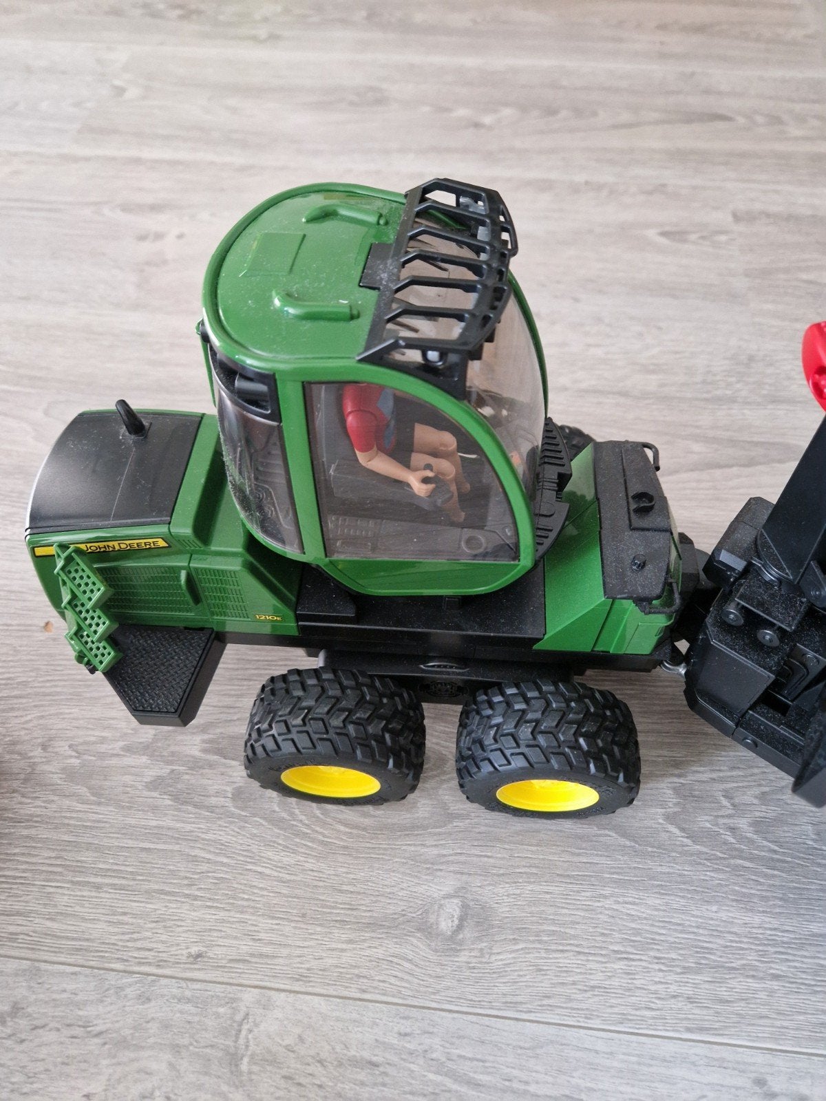 Bruder John Deere Tractor met bosaanhanger, Ophalen, Zo goed als nieuw