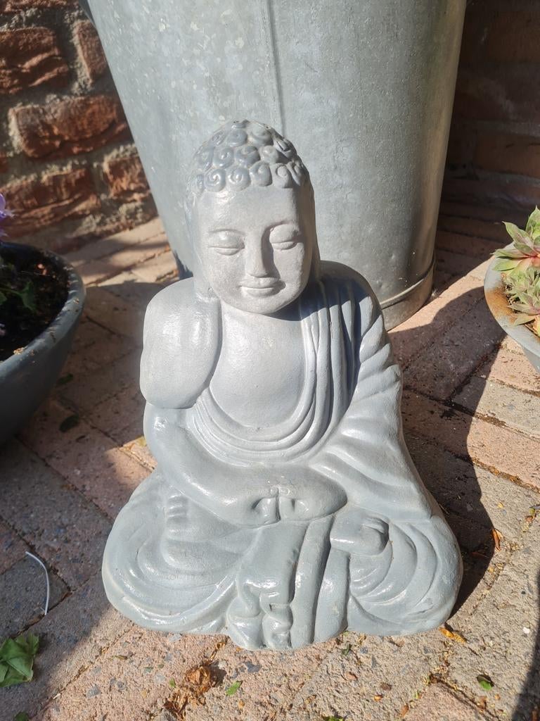 Boedha beeld voor in de tuin, Tuin en Terras, Tuinbeelden, Ophalen, Kunststof