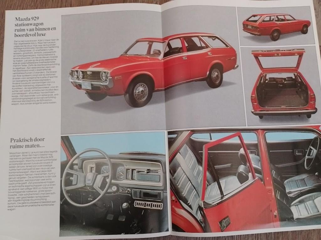 Mazda 929 stationwagon autofolder 1973, Ophalen of Verzenden, Zo goed als nieuw, Mazda