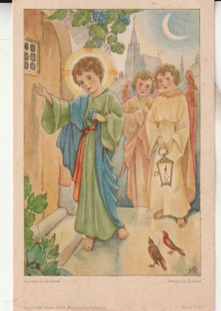 Eerste H. Communie Truusje van den Bosch 6 juni 1949, Verzamelen, Ophalen of Verzenden, Gebruikt, Kaart of Prent, Christendom | Katholiek