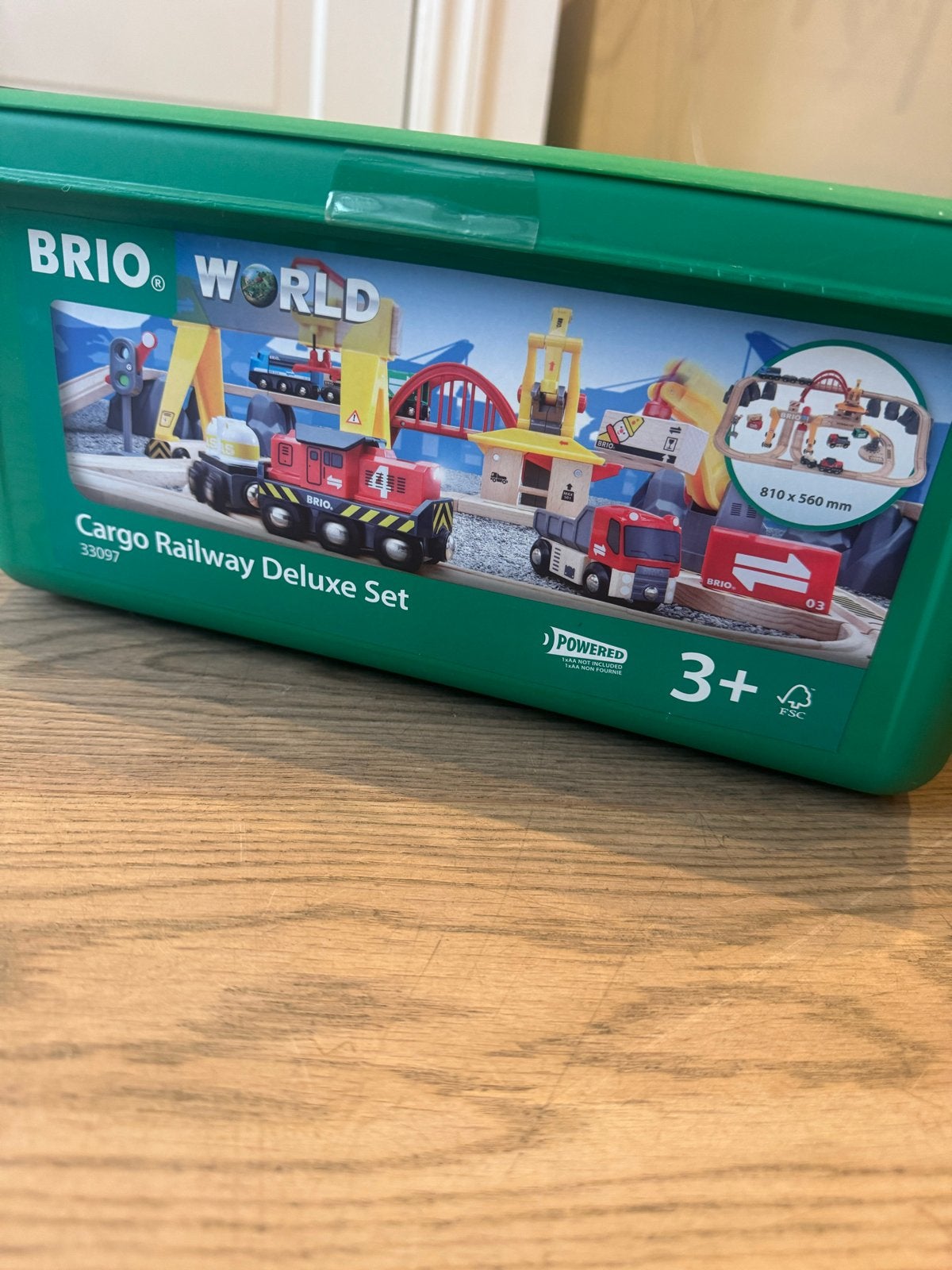 Brio Cargo Railway Deluxe Set 33097 - Houten Treinbaan, Ophalen, Gebruikt