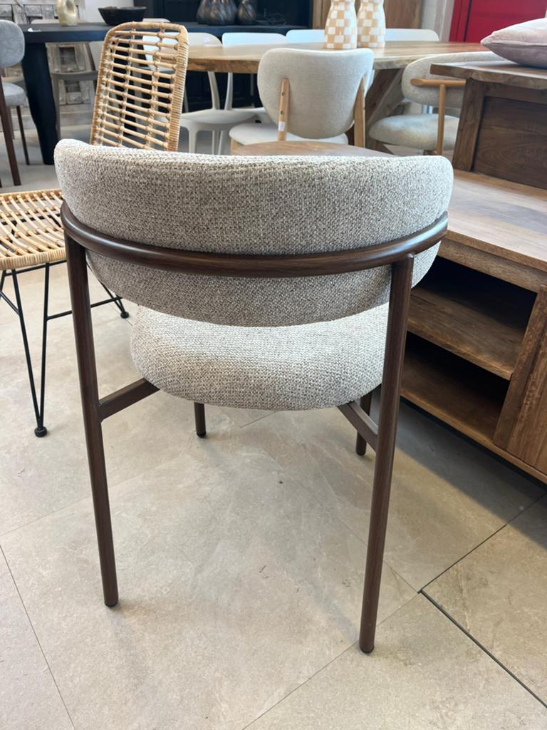 Magazijn Leegverkoop Eetstoelen Japandi stof beige taupe 79, Japandi, Overige kleuren, Nieuw, Ophalen of Verzenden