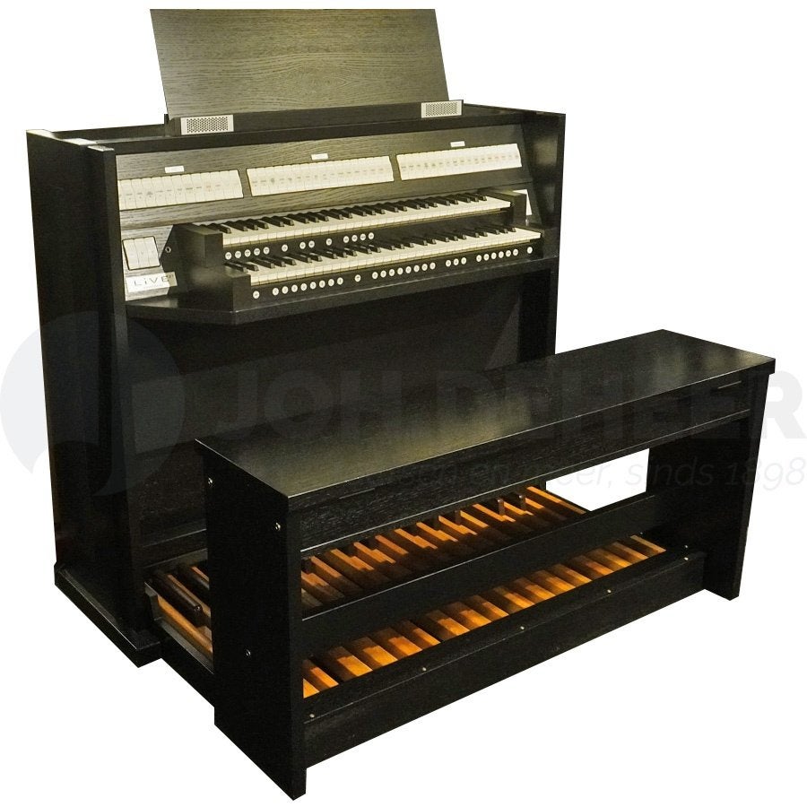 Johannus Live 2T Occasion Orgel Zwart, 2 klavieren, Gebruikt, Keplerlaan 2 6716 BS Ede Nederland, Ophalen of Verzenden