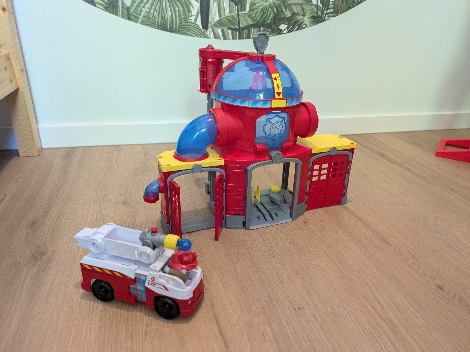 PAW Patrol Brandweerkazerne met Licht, Geluid & Marshall Voe, Ophalen of Verzenden, Zo goed als nieuw
