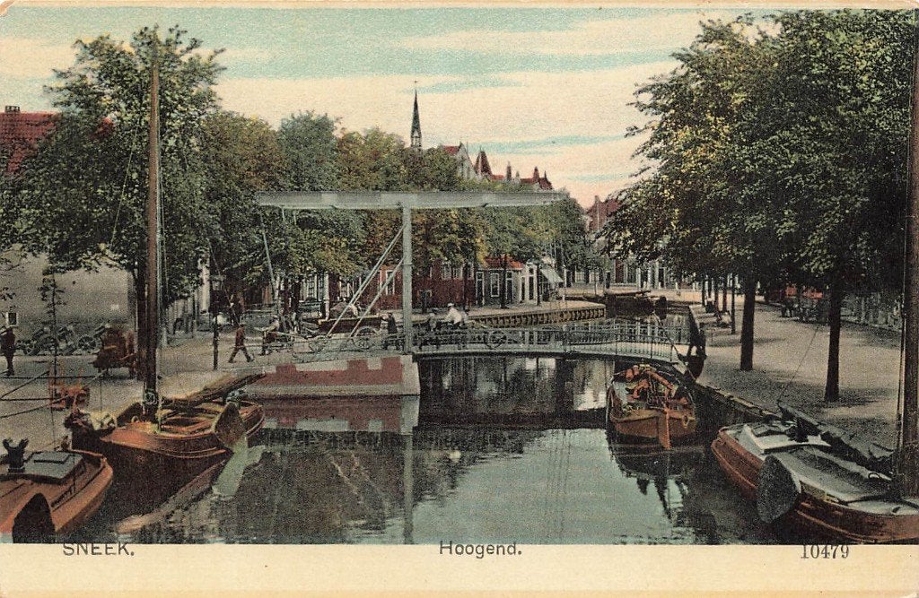 Sneek, Hoogend, Ophalen of Verzenden, Voor 1920, Ongelopen, Friesland