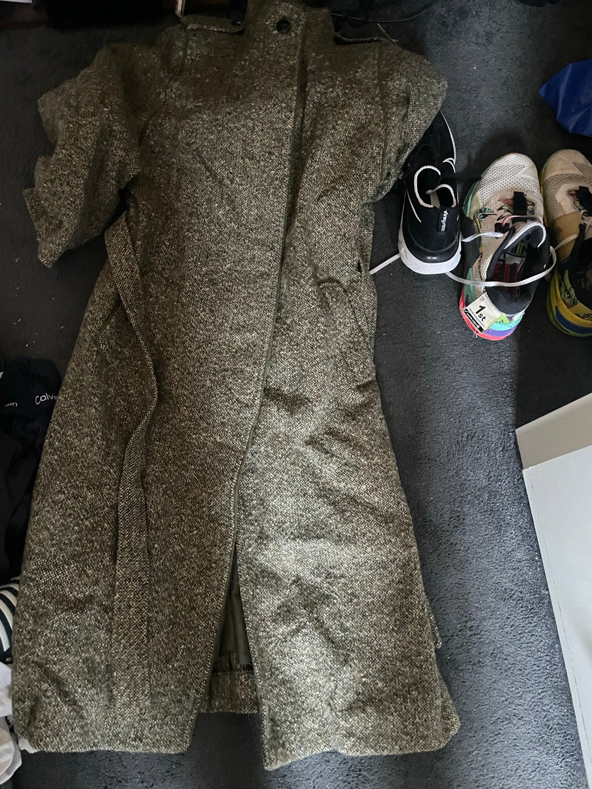 Dereta London Tweed Jas - Maat 42/44 (L), Ophalen of Verzenden, Zo goed als nieuw, Maat 42/44 (L), Groen
